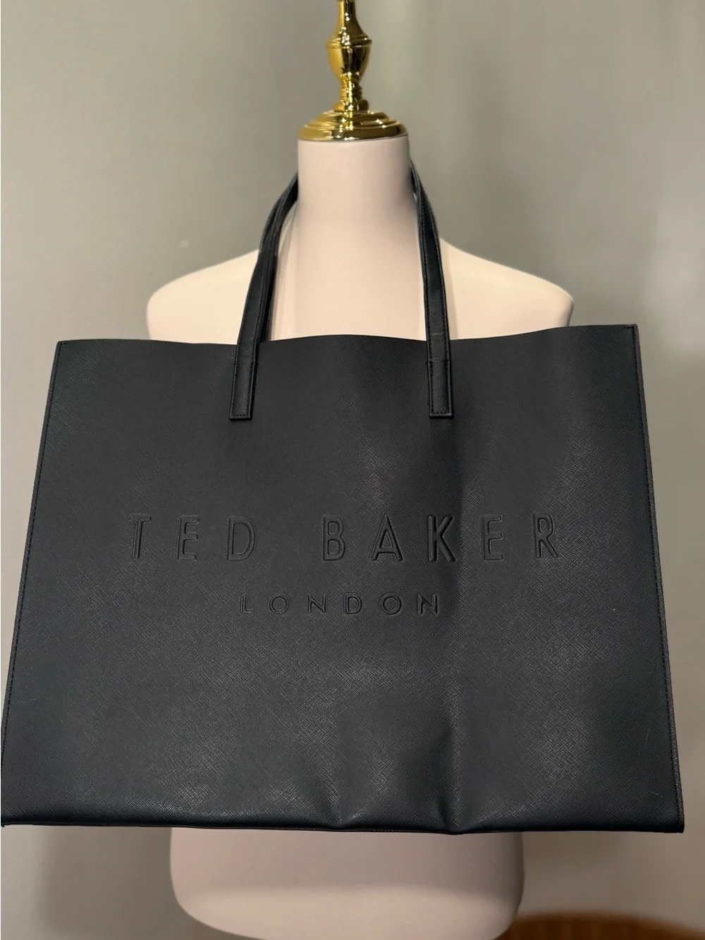 Ted Baker Black Embossed Large Tote